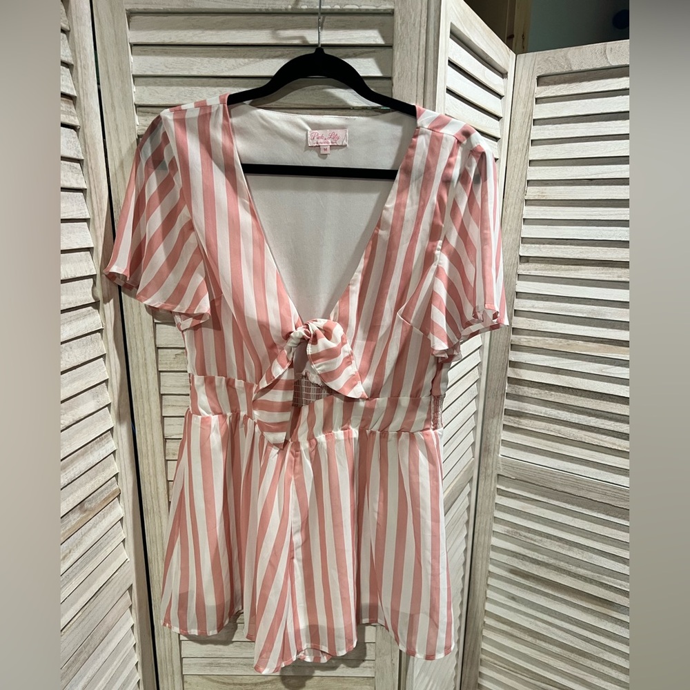 Pink Lily Romper-BRAND NEW